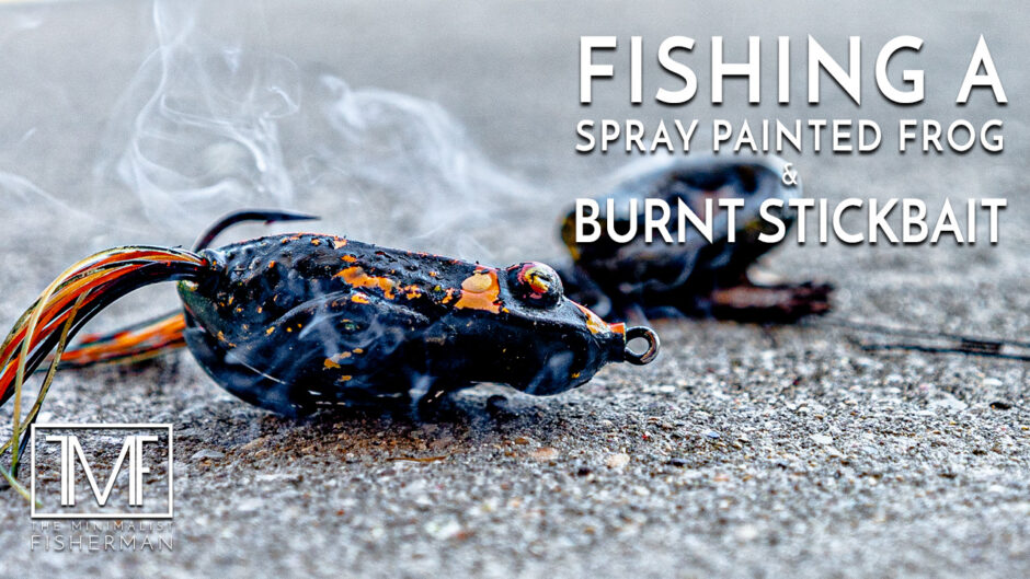 Fishing a Spray Painted Frog & Burnt Stickbait