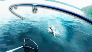 Dad Testing a Fishing Pole I Built Him