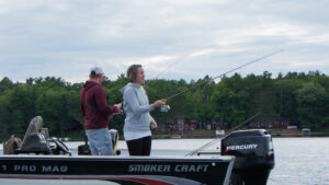 Wisconsin Bass Fishing Manitowish Chain Minocqua Base Box Smallmouth Jen AJ Boat Smoker Craft