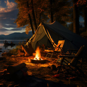 the minimalist fisherman email sign up cover background fire camp river