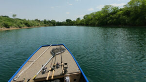 Illinois Jon Boat Bass Fishing Post Spawn Clear Pit Lake