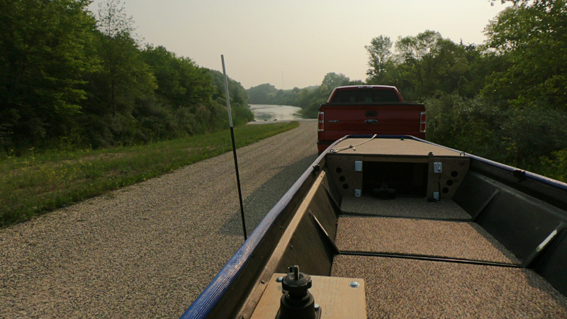 Midwest Outdoors Tow Haul Truck Jon Boat New Lake Early Morning