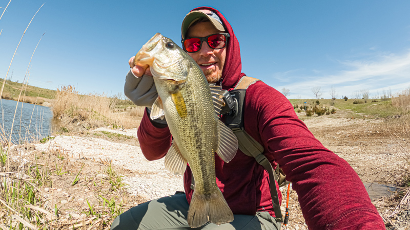 AJ Hauser Illinois Pond Fishing Bank Snapping Turtle Texas Rig Hula Stick Largemouth