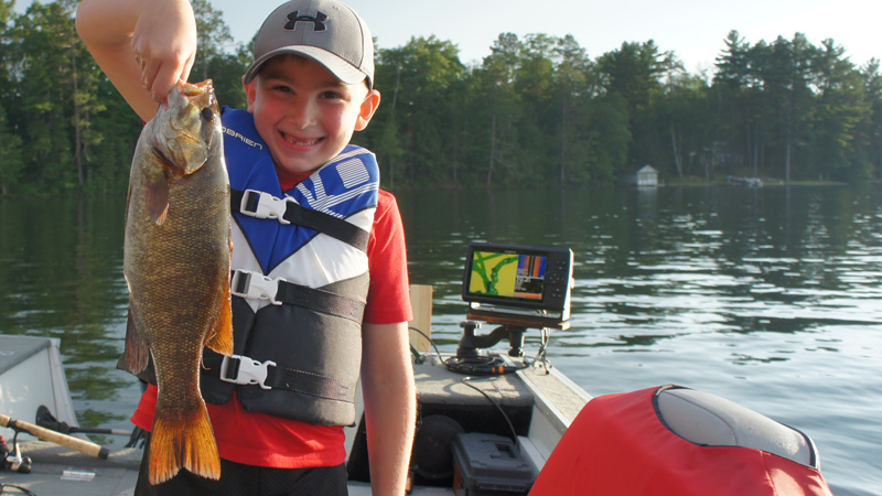 fishing for bass with kids in wisconsin finn smallmouth