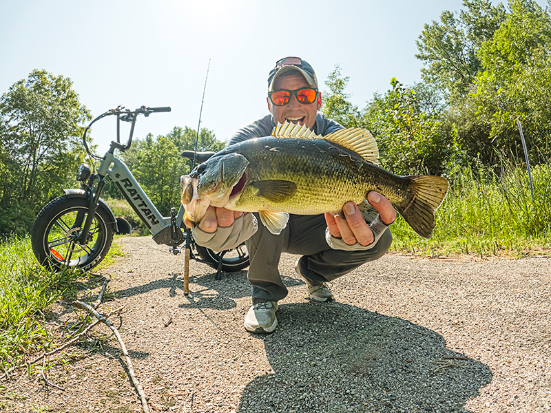 rattan e bike ebike fish largemouth canal illinois