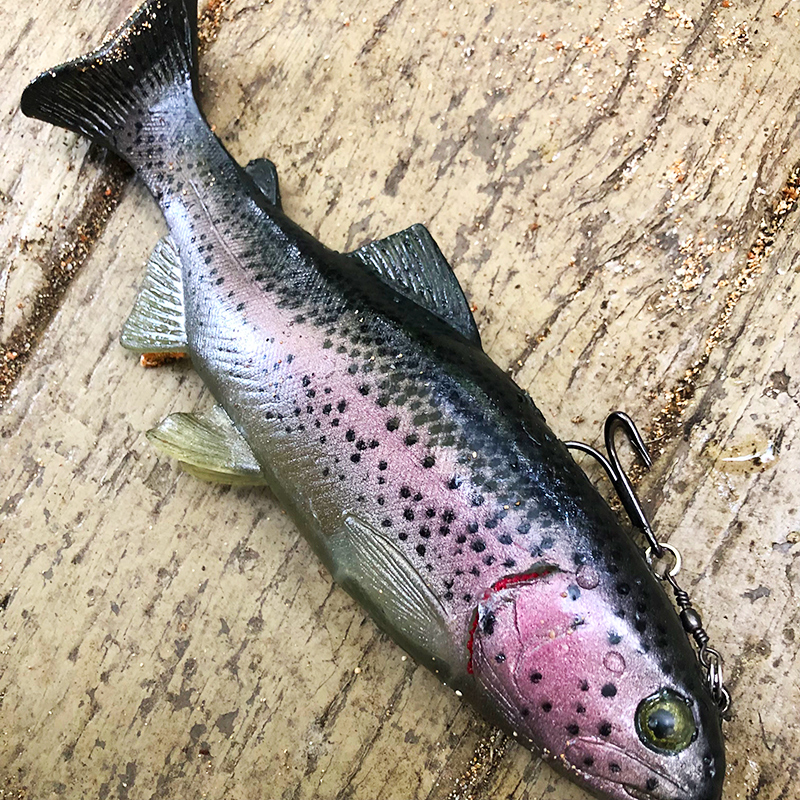 Huddleston Deluxe 8 Inch Rainbow Trout Big Swimbait