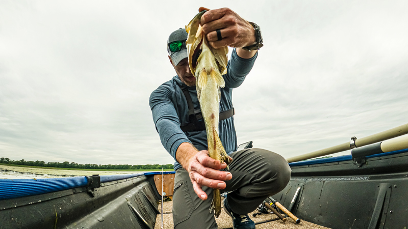 Jon Boat / Row Boat Rowboat Bass Fishing Lake Largemouth Hopper Crowbar Skinniest Skinny Sick Deformed