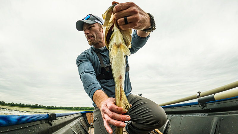 Jon Boat / Row Boat Rowboat Bass Fishing Lake Largemouth Hopper Crowbar Skinniest Skinny Sick Deformed