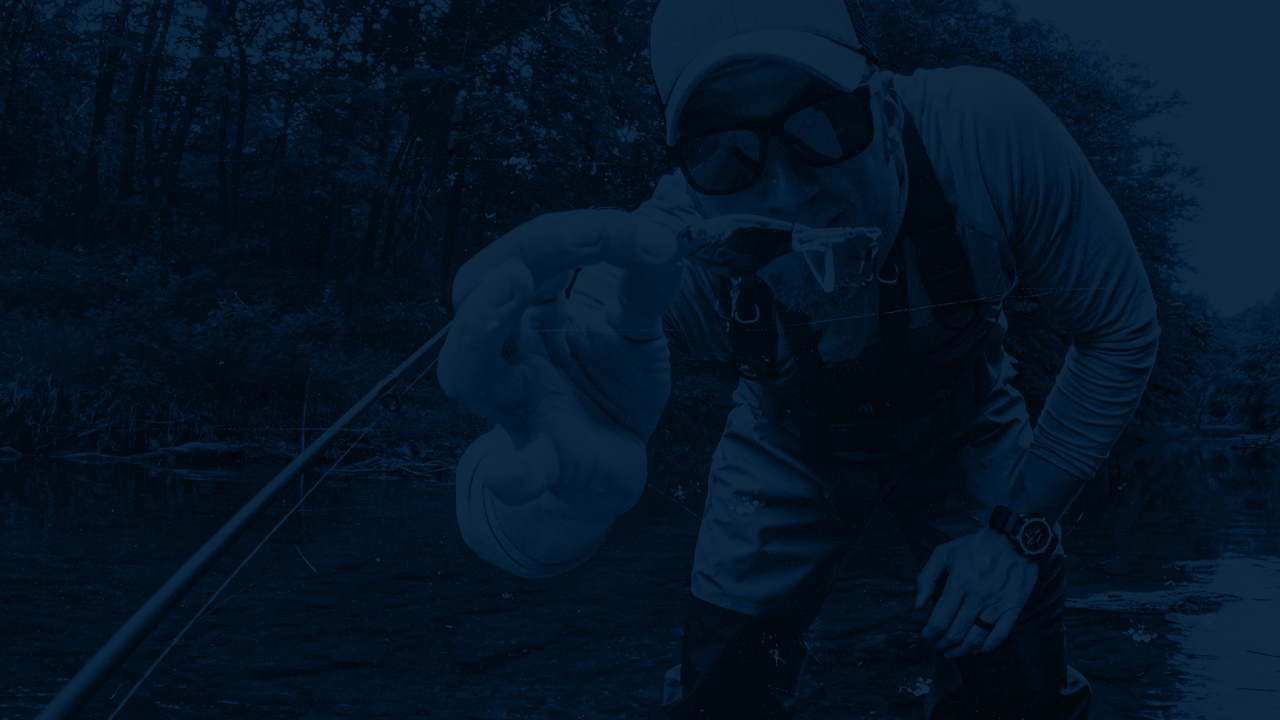 Callout Section The Minimalist Fisherman Midwest Bass Fishing Blue Banner Background Migration