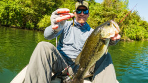 AJ Hauser Midwest Outdoors Illinois Fishing Fisherman Largemouth Bass Kayak Clear Pit Pond Slim Swim SwimZ