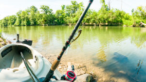 AJ Hauser Midwest Outdoors Illinois Fishing Fisherman Kayak Gear Pop-X Megabass Creek River